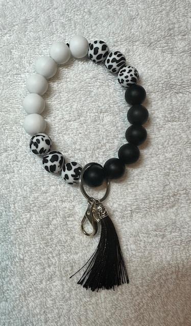 Wristlets for Keys - Cowprint