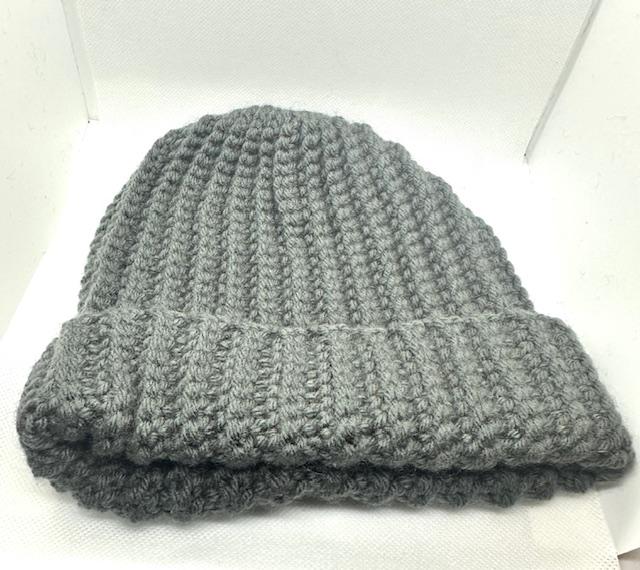 Solid Gray NO Pom Beanie Kids