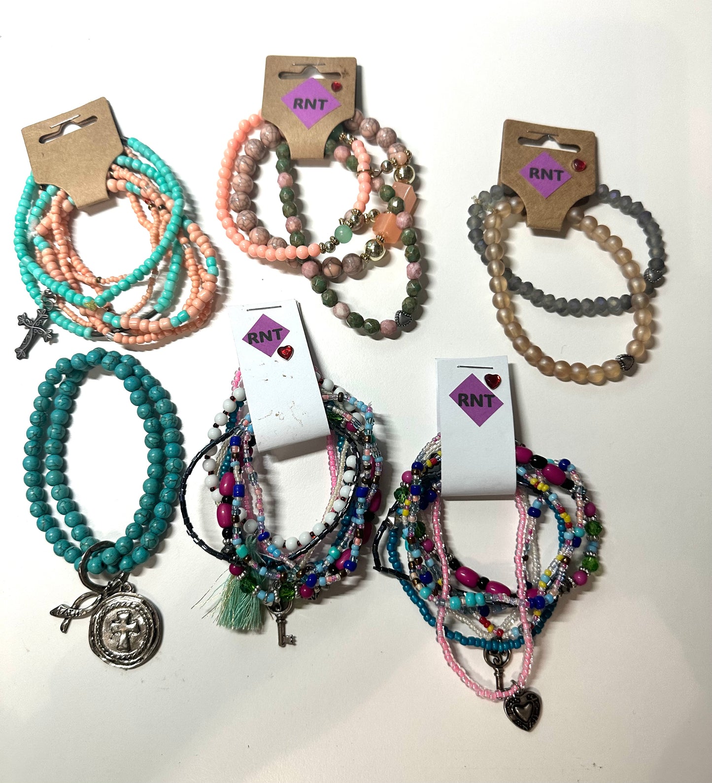 $3 Medium sized bead bracelet sets