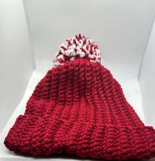 Red with Pom Beanie Adult