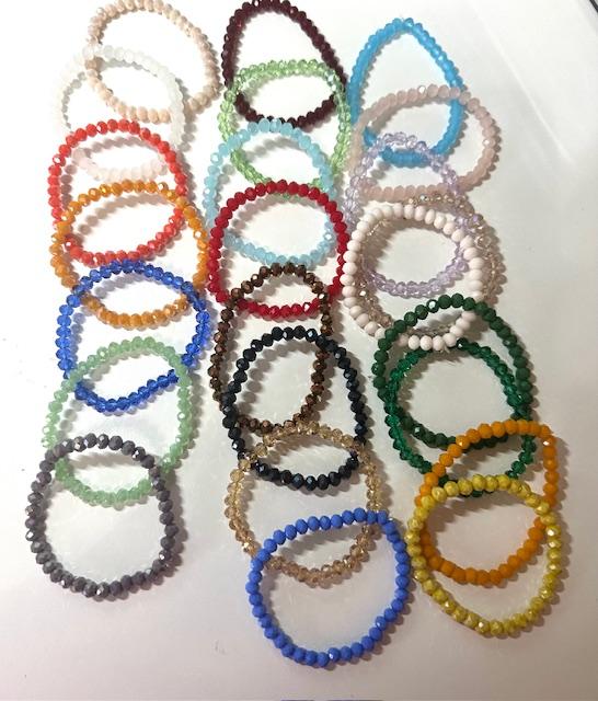 4 for $1 Colorful resin stackable bracelets