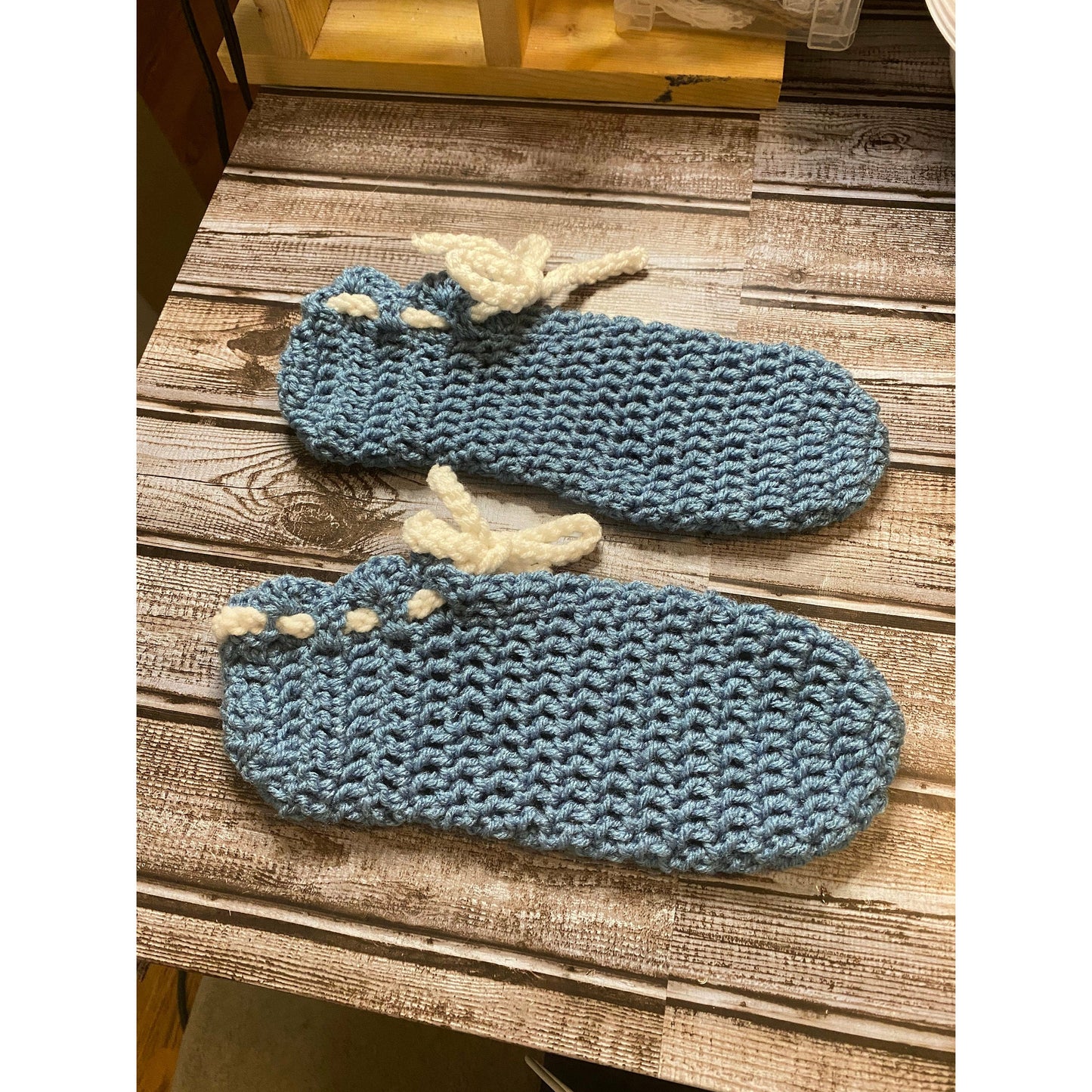 Booties Adult Size 9-10 Medium Blue