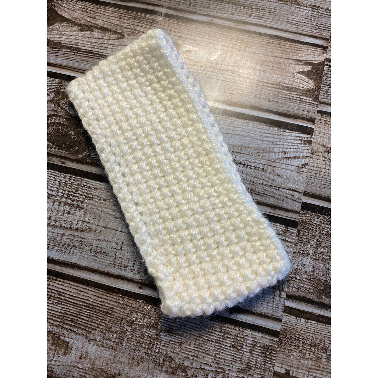 Handmade crochet Kids headband White