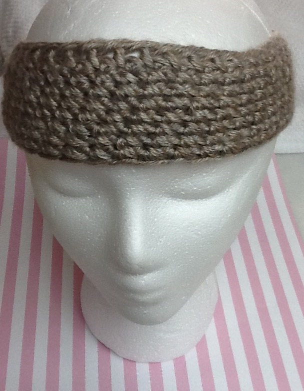 Handmade crochet headband Grand Canyon PLAIN 6-3/4”