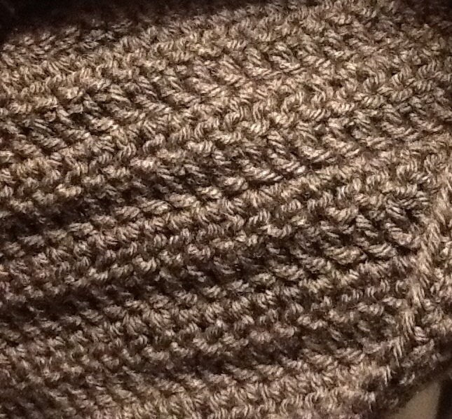 Traditional Crochet Scarf - Taupe