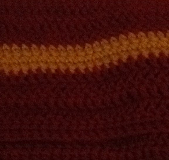 Traditional Crochet Scarf - 49ers Wine & Gold