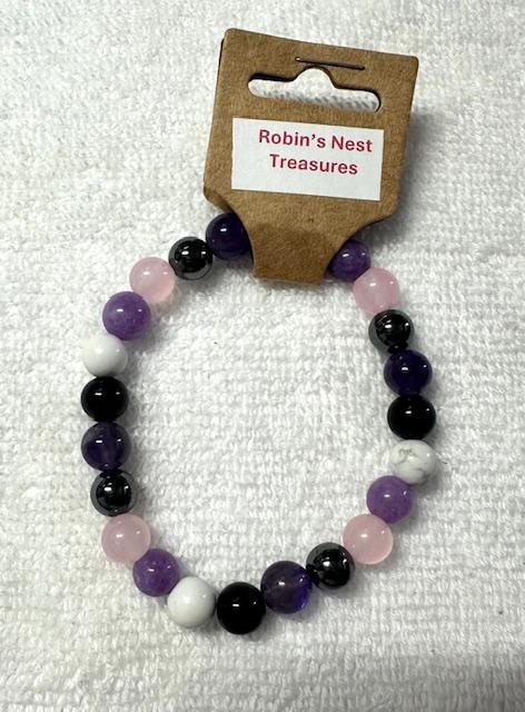 Gemstone Anxiety Amethyst Bracelet