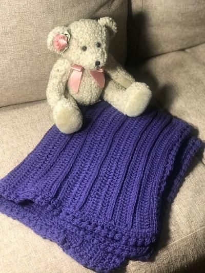 Blanket Baby - Solid Purple Ribbed