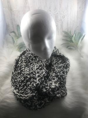 Black and White Infinity Scarf