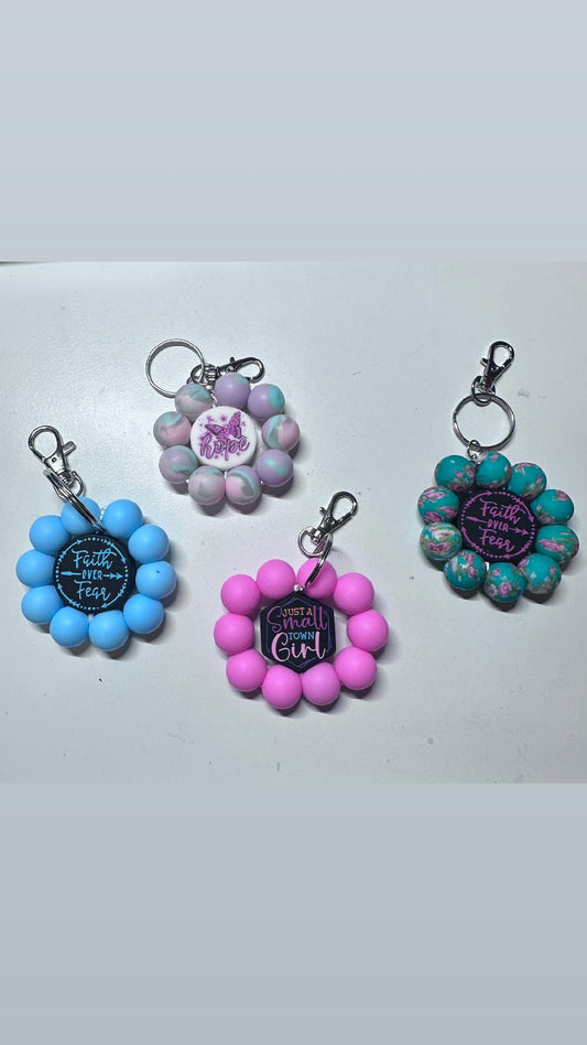 Flower Statement Key Chains