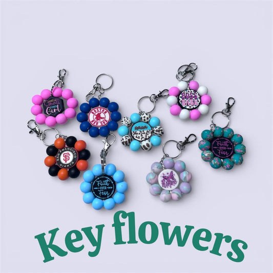 Flower Statement Key Chains