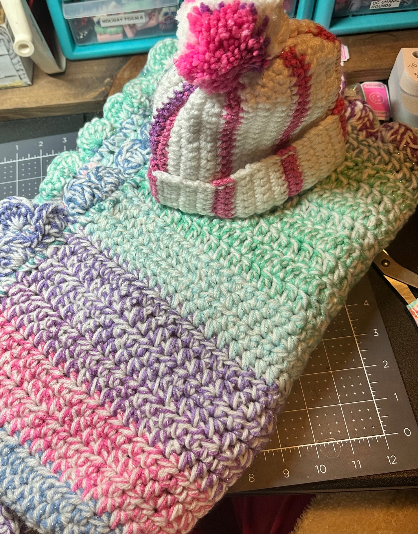 Baby Blanket and Beanie Set