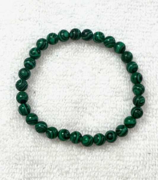 Green  Natural Malachite Gemstone Bracelet