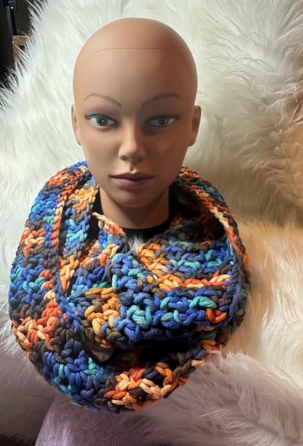 Mix Bright Color Nylon Feel Infinity Scarf