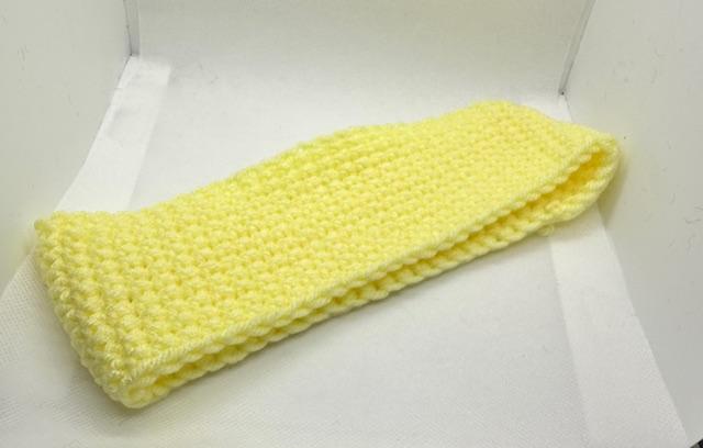 Solid Yellow  Crochet Headband Adult Large