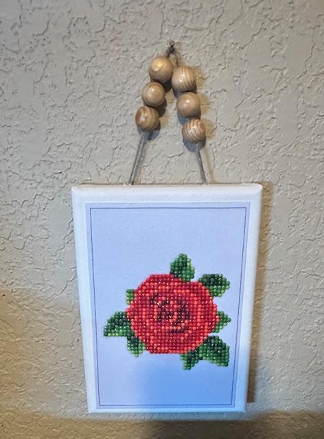 Diamond Art Canvas Decor Red Rose