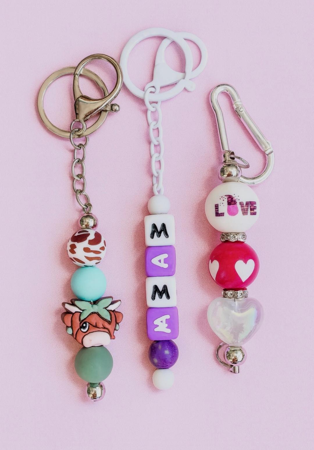 Beaded Bar Keychains