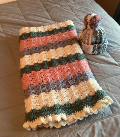 Baby Blanket and Beanie Set