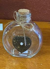 Decor Home Vintage Bottle - Vintage Brass Heart
