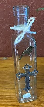 Decor Home Vintage Bottle - Bird Cross