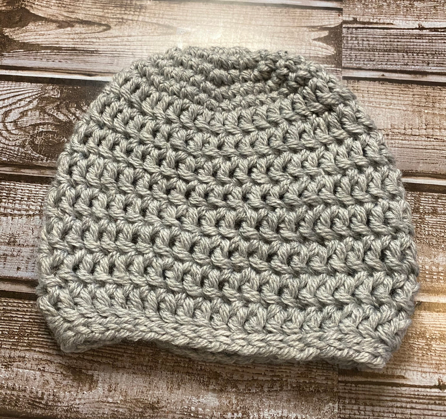 Handmade kids crochet hat (beanie) Light Gray