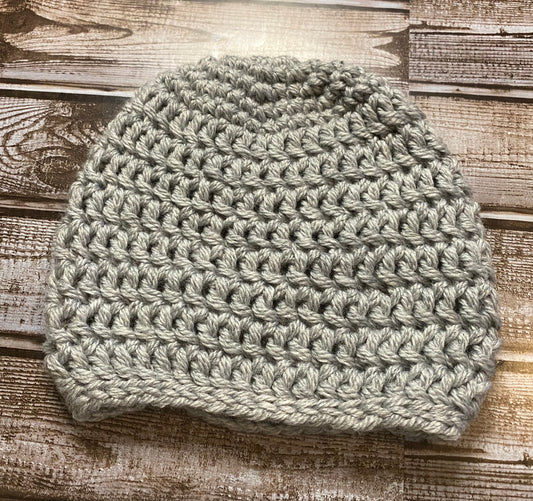 Handmade kids crochet hat (beanie) Light Gray