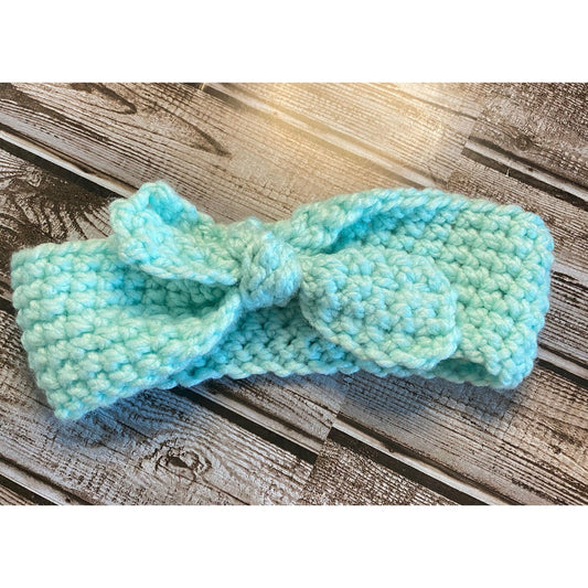 Handmade crochet Adult headband Mint Green