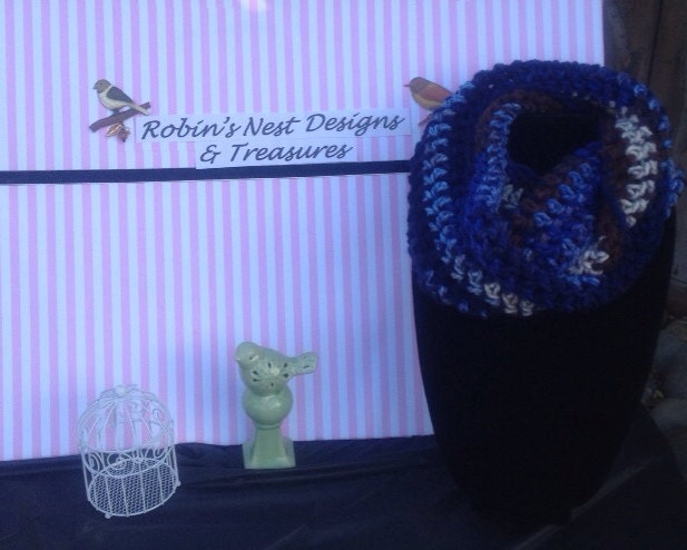 Crochet Infinity Scarf - Lakeside