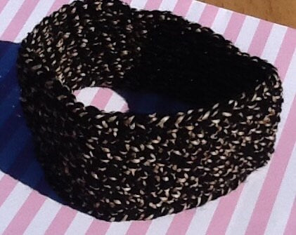 Handmade crochet headband Animal Print 6-3/4”