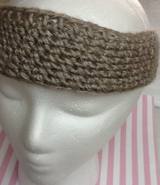 Handmade crochet headband Grand Canyon PLAIN 6-3/4”